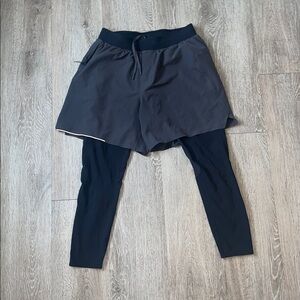 Lululemon M Mens Active Expert Short Running Leggings Heathered gray black